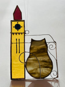 Rosalyn Glass Art - Reggie with Clocktower