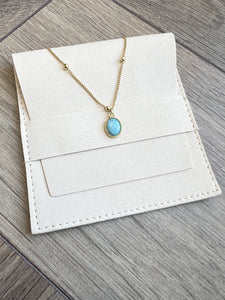 Gold-Plated Larimar Necklace