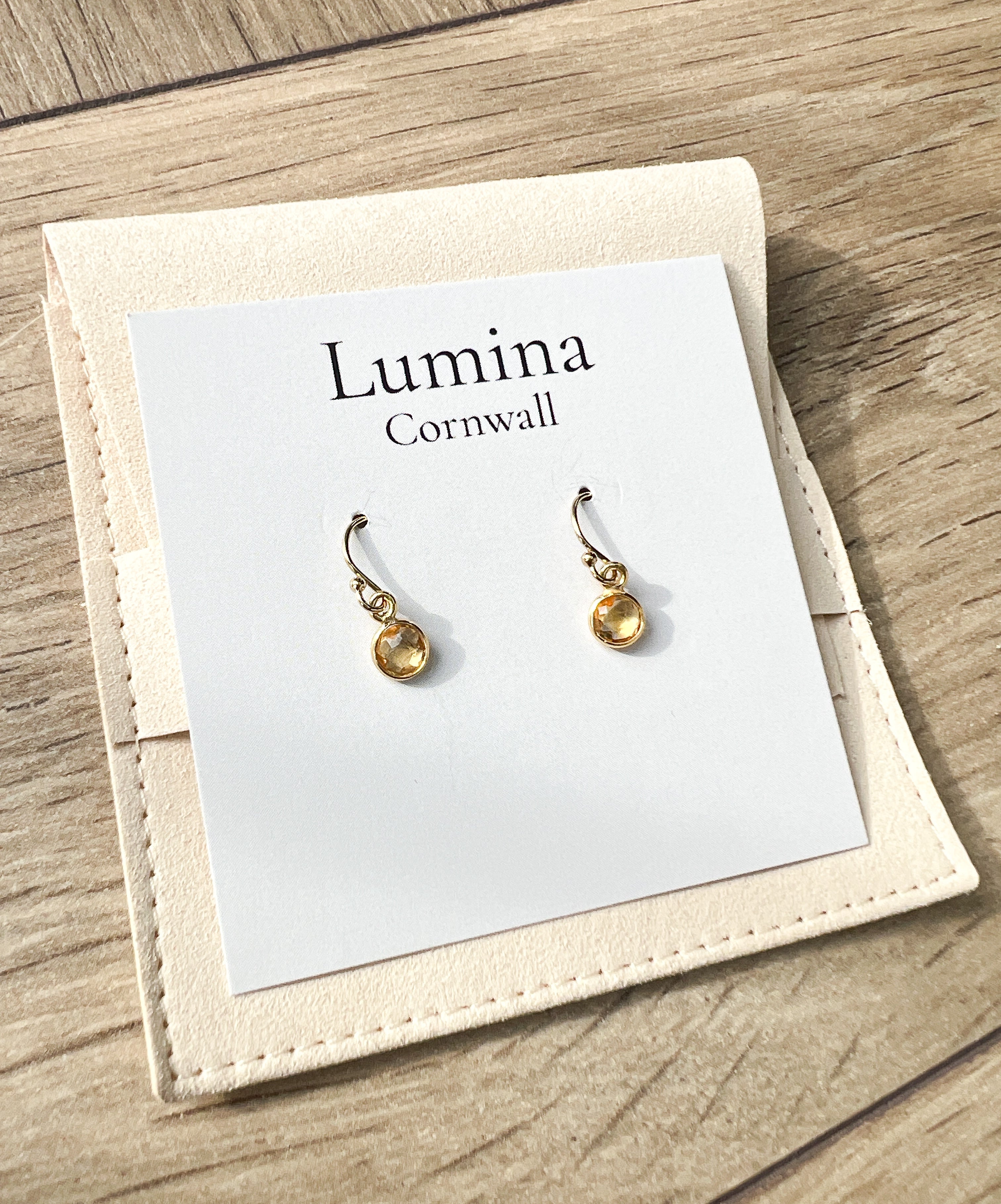 Gold-Plated Citrine Earrings