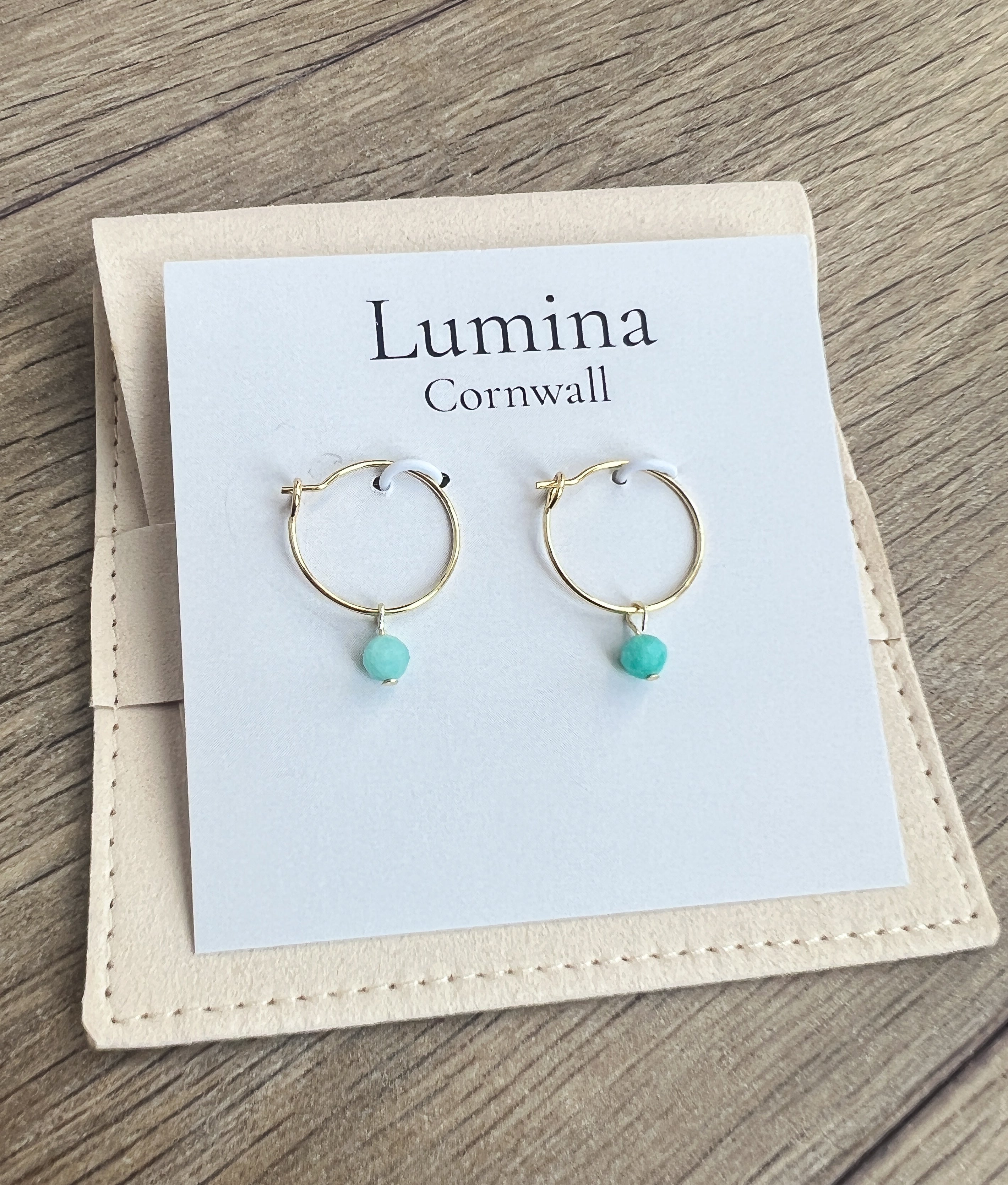 Gold-Plated Amazonite Earrings