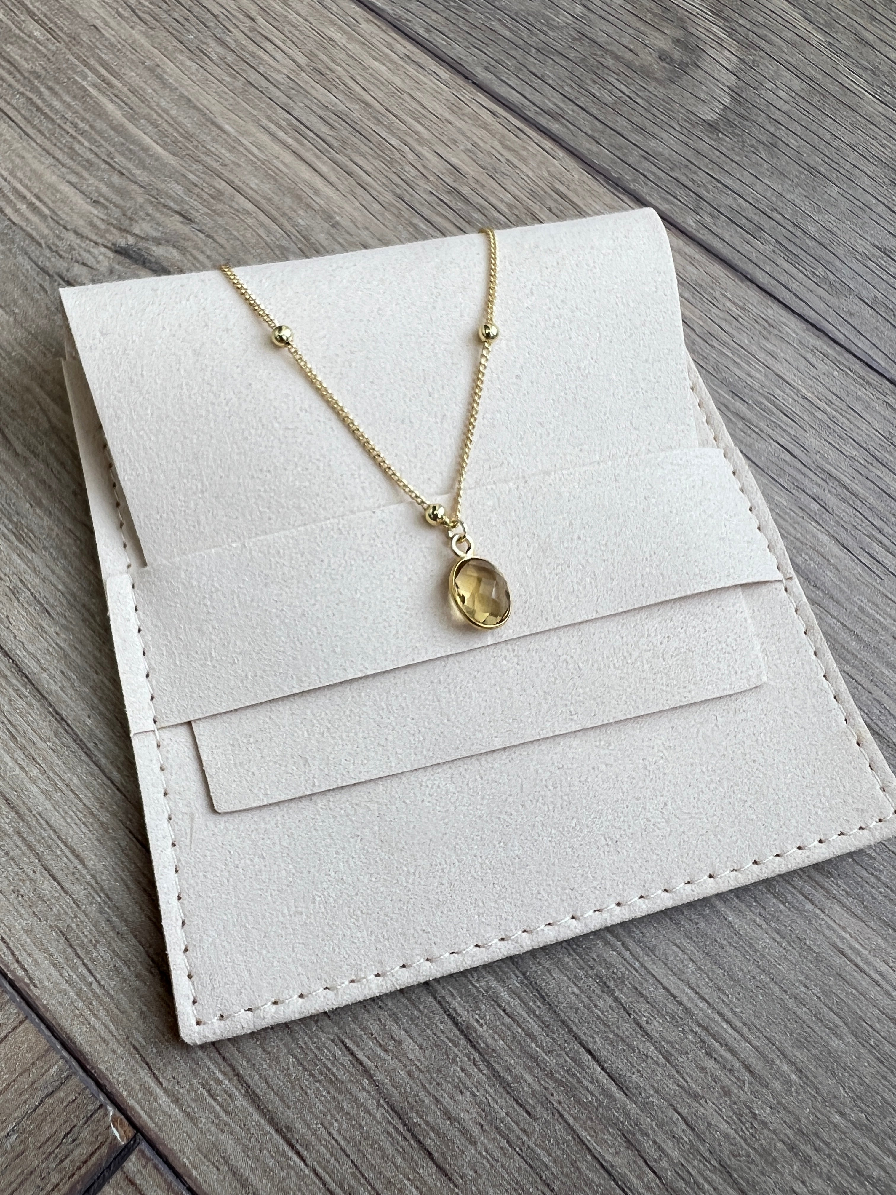 Gold-Plated Citrine Necklace
