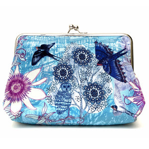 Claire Armitage, Passion Blue Silk Clutch Bag