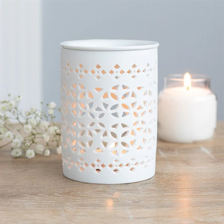 White Ceramic Oil & Wax Melt Burner