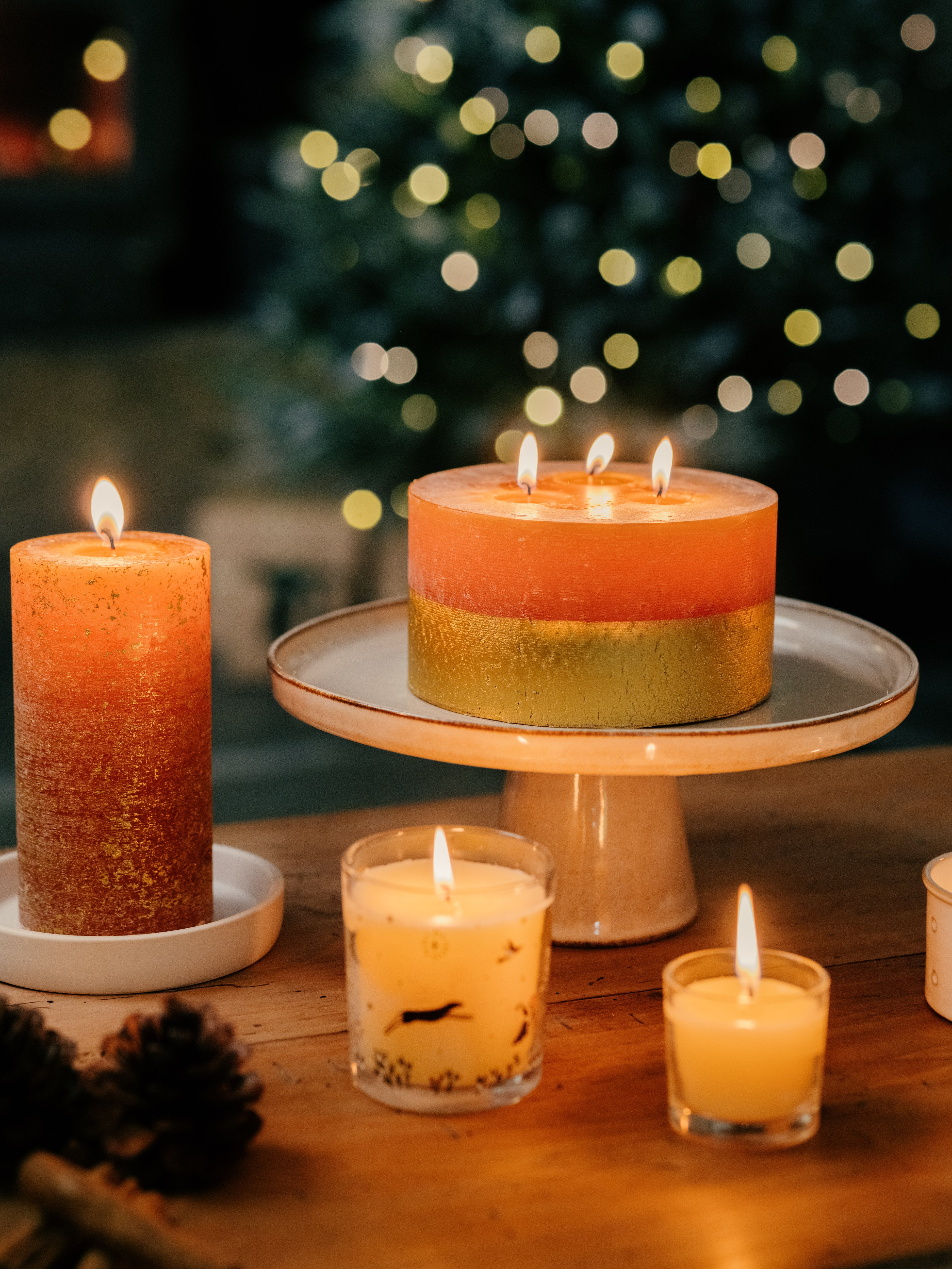 St. Eval Orange & Cinnamon, Gold Dipped Multiwick Candle