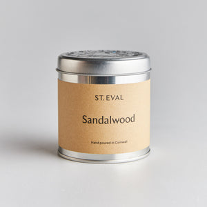 St. Eval Sandalwood Scented Tin Candle