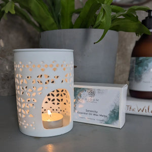 White Ceramic Oil & Wax Melt Burner