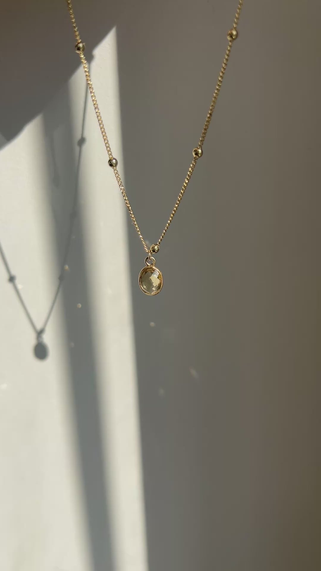 Gold-Plated Citrine Necklace