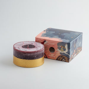 Figgy Pudding, Gold Half-Dipped Multiwick Candle