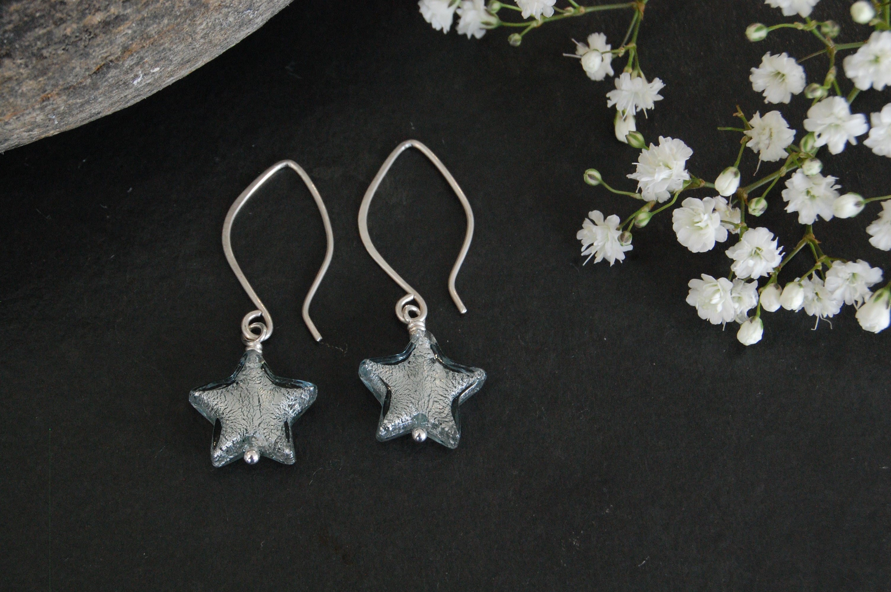 Lesley Ross Murano Glass Star Earrings