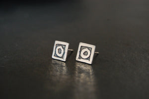 Lesley Ross Etched Silver Studs