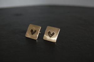 Lesley Ross Etched Silver Studs