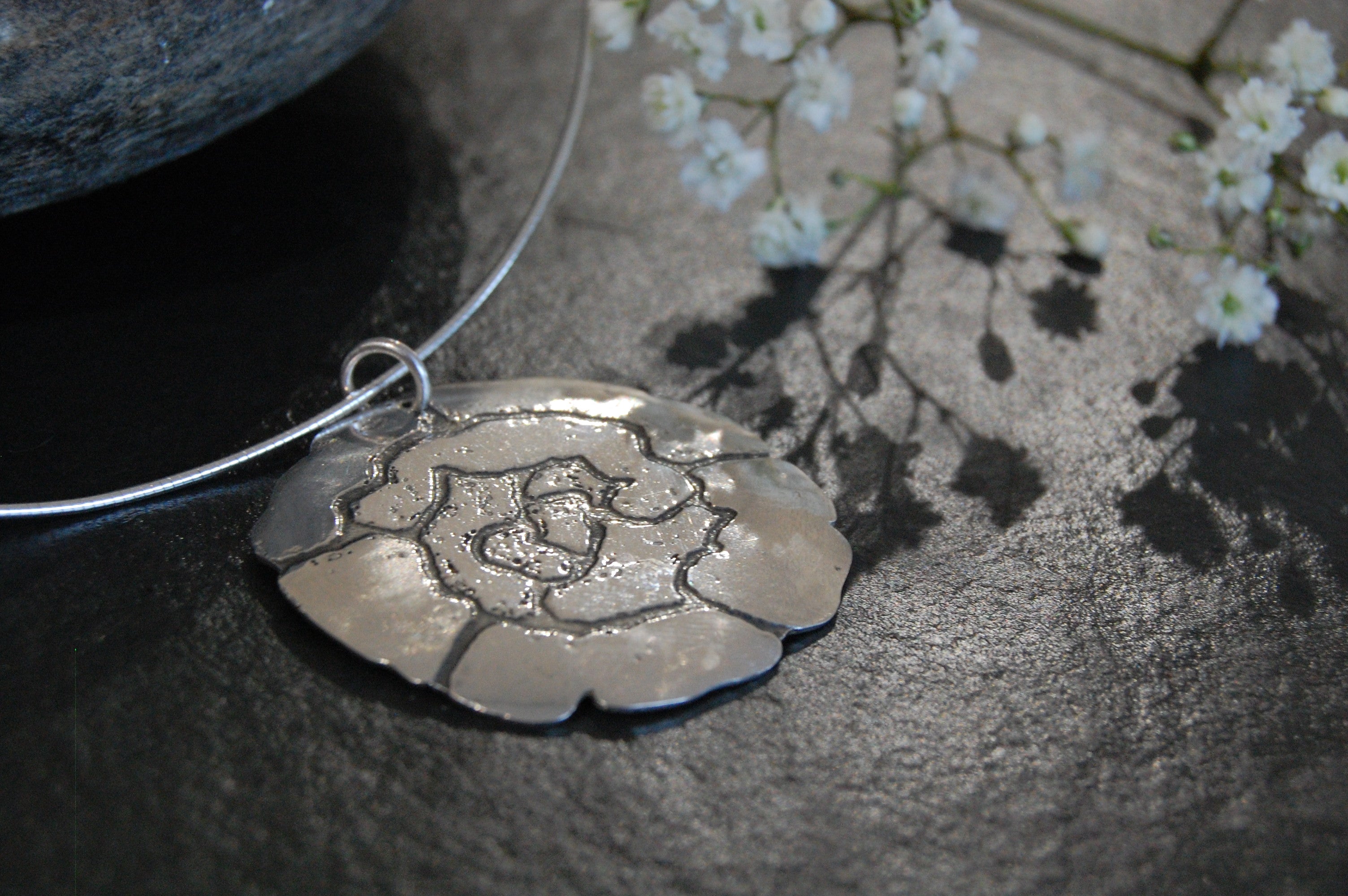 Lesley Ross Large Rose Pendant