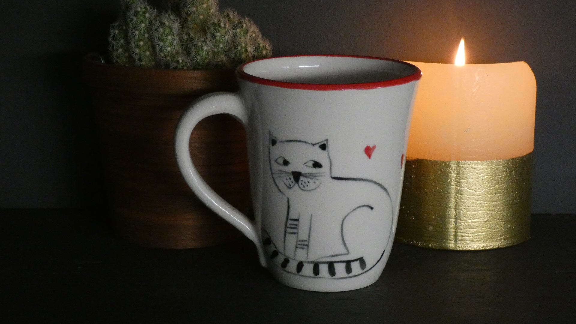 Lucie Sivicka - Hand Thrown Cat Love Mug