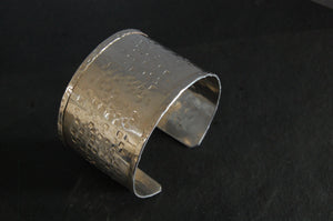 Lesley Ross Central Square-hammered Silver Cuff