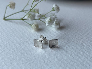 Zoe Howarth Tiny Square Silver Stud Earrings