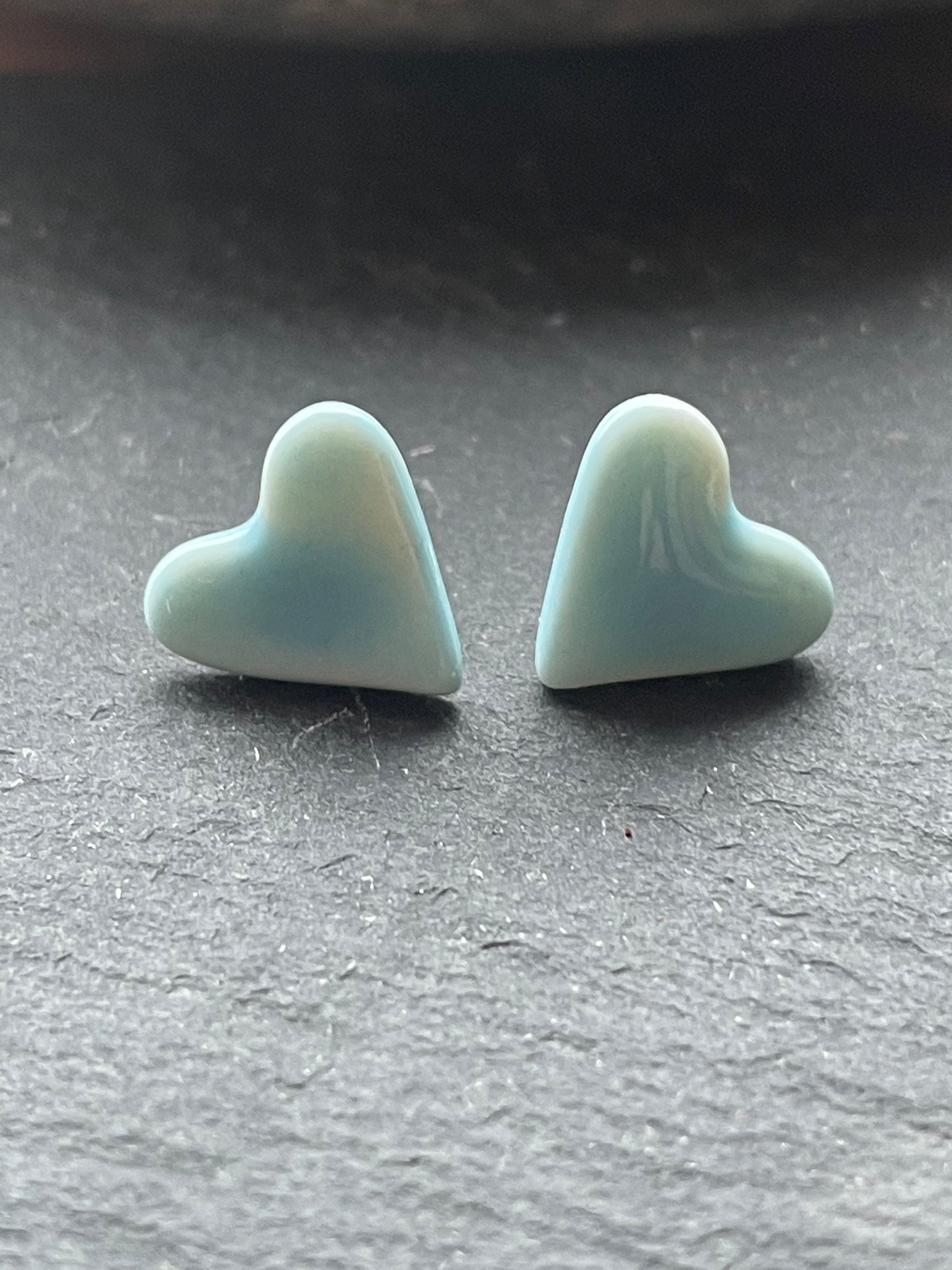 Jess Berriman Porcelain Heart Studs