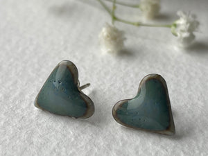 Jess Berriman Porcelain Heart Studs